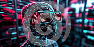 AI Coding Agent in Digital Code Landscape Tech Innovation and Artificial Intelligence Concept