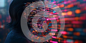 AI Coding Agent. Futuristic Concept with Digital Code, Artificial Intelligence, and Tech Innovation.