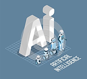 AI concept vector isometric illustration