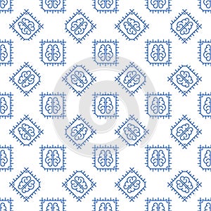 AI CPU vector Artificial Intelligence Processor or Chip seamless pattern
