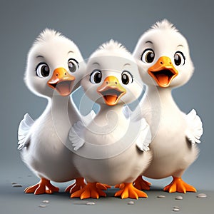 AI-Crafted Goose Delight: Detailed 3D Beauty