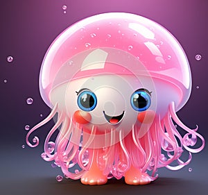 AI-Crafted Jellyfish Delight: Detailed 3D Beauty
