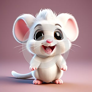 AI-Crafted Mouse Delight: Detailed 3D Beauty