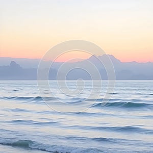 Serene Ocean Vista: Mountainous Tranquility photo