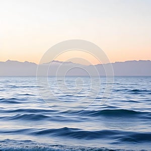 Serene Ocean Vista: Mountainous Tranquility photo