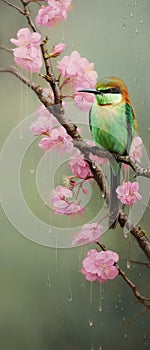 AI creates an image of a bee-eater, bee-eater, Merops philippinus,