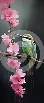 AI creates an image of a bee-eater, bee-eater, Merops philippinus,