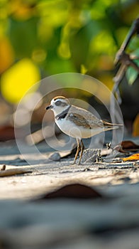 AI creates image of Malay Plover, a small number of which is at risk of extinction.