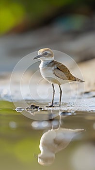 AI creates image of Malay Plover, a small number of which is at risk of extinction.