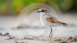 AI creates image of Malay Plover, a small number of which is at risk of extinction.