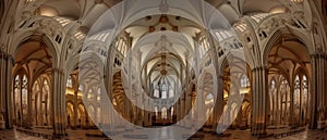 ai creates images, A beautiful Gothic cathedral towers,in the style of baroque ornate details,The Gothic interior