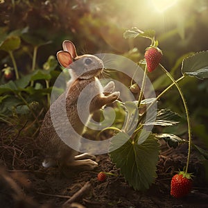 AI creates images of Capture the bunny rabbit in a National Geographic style photo