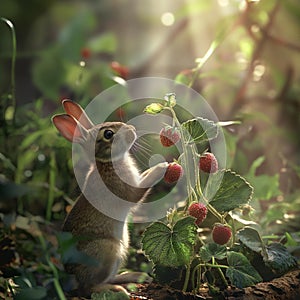 AI creates images of Capture the bunny rabbit in a National Geographic style photo