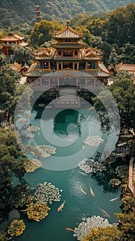 AI creates images of Chinese and Japanese style castles, temples