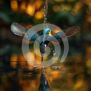 AI creates images of Common European Kingfisher (Alcedo atthis)