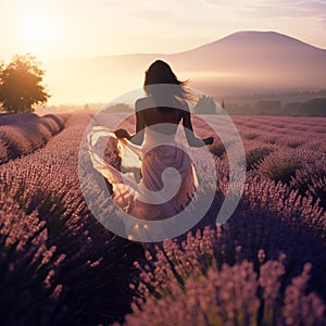 AI creates images of lavender fields Provence photography