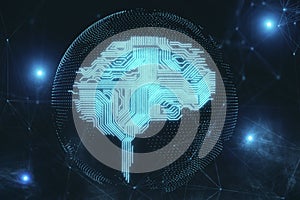 AI and cyberspace concept