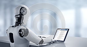 Calendar on computer software application for modish schedule planning