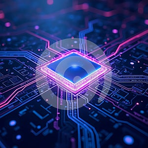 AI Data Network with Glowing Digital Core