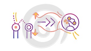 AI Data Processing Neural Networks: Smart Thinking Analytics vector design Generative AI