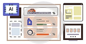 AI-Driven Dashboard Monitoring Vehicle Performance and Efficiency Metrics