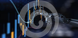 AI-Driven Data Interaction and Analytics Visualization. 3d render