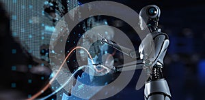 AI-Driven Global Economic Analysis with Advanced Visualization. 3d render