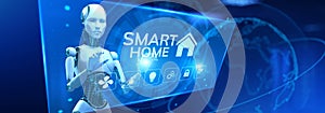 AI-Driven Smart Home Automation Technology Concept. 3d render