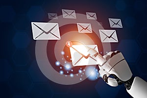 AI Email Inbox with Smart Message Notification Filter Motif