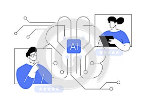 AI-Enabled Product or Service Enhancements abstract concept vector illustration.