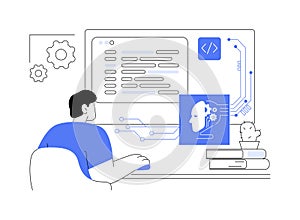 AI engineer isolated cartoon vector illustrations.