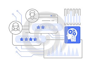 AI-Enhanced Customer Feedback Analysis abstract concept vector illustration.