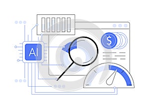 AI-Enhanced Sales Analytics abstract concept vector illustration.