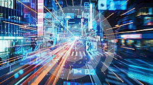 AI-enhanced video editing software creating dynamic.