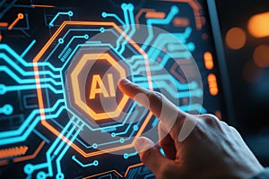 Ai finger touch screen: artificial intelligence, technology, machine, learning, future, innovation