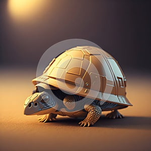 AI futuristic realistic 3d tortoise