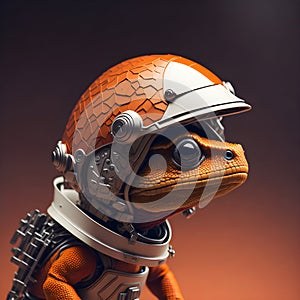 AI futuristic realistic lizard