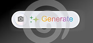 Ai generate image button. Generate image or art button. Vector UI UX elements. Vector