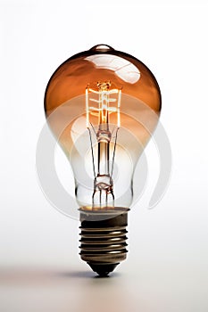 AI generate light bulb on white background