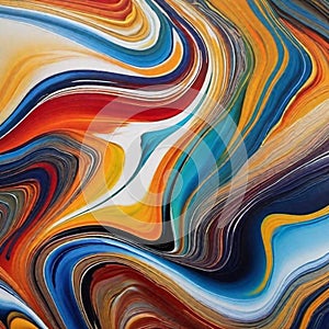 AI generated abstract artwork depicting a mixture of flowing colors