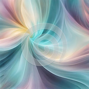 Abstract background in light blue, and pink, light watercolored fractal, delicate texture with a clear silk effect photo