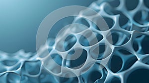 AI-generated Abstract Blue Cellular Structure Close Up