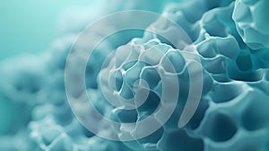 AI-generated Abstract Blue Cellular Structure Close Up