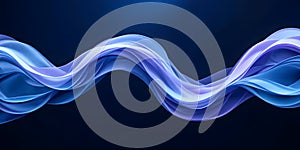 Abstract Blue Fluid Wave Background With Elegant Motion And Contemporary Light Atmosphere