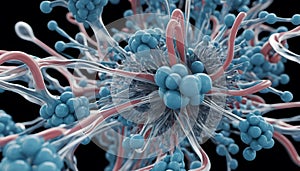 AI-Generated Abstract Cellular Structure