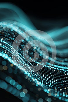 Teal Data Wave â Abstract AI Network Flow Background