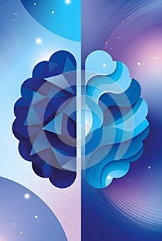 Abstract Human Brain Concept Showing Logic And Creativity Balance