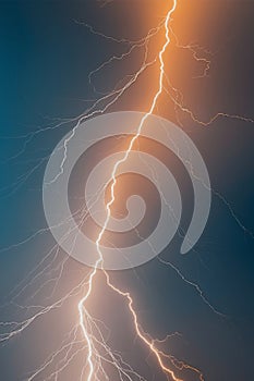 Abstract Representation of Lightning and Energy.