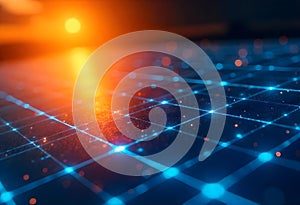 AI generated abstract view of futuristic solar panel texture