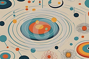 AI generated-AI generated illustrations for the concept of physics on the topic of Atomic Adventures